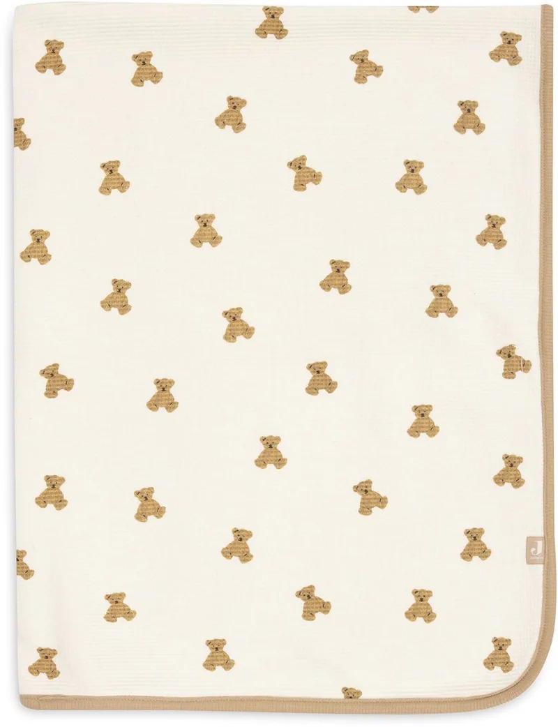 Baby Deken Wieg - 75x100cm - Little Waffle - Mini Teddy Bear by Jollein in Mini Teddy Bear, Little Waffle – product photo 1 of 3