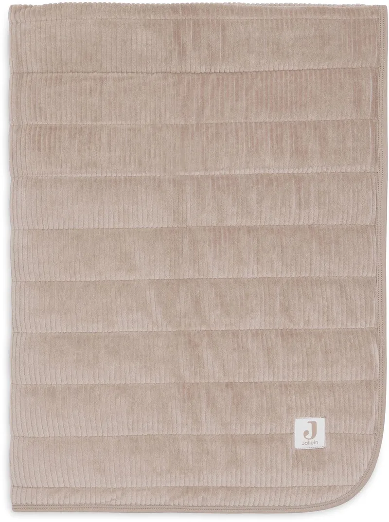 Baby Deken Wieg - 75x100cm - Velvet Rib - Milky Coffee från Jollein i Velvet Rib Milky Coffee – produktbild