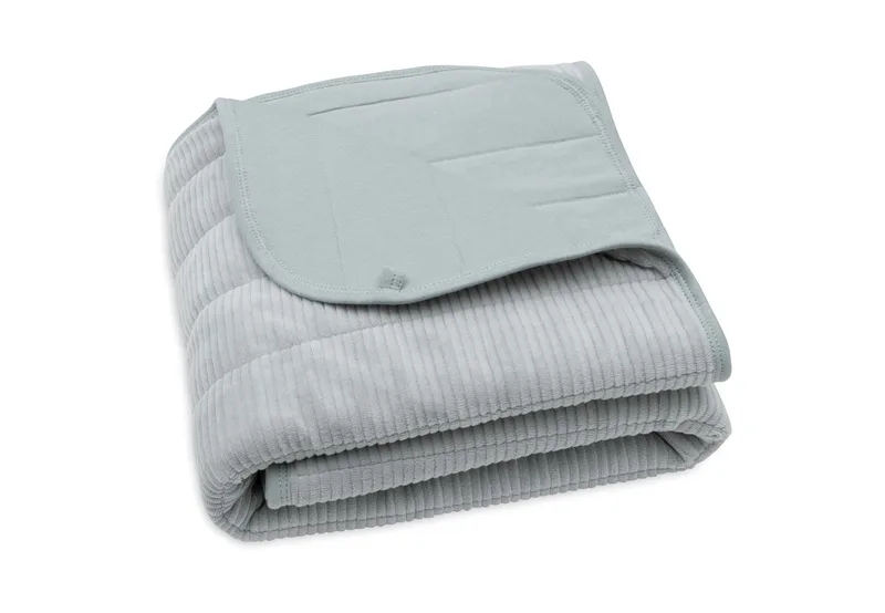 Baby Deken Wieg - 75x100cm - Velvet Rib - Sea Green by Jollein in Velvet Rib Sea Green – product photo 3 of 4