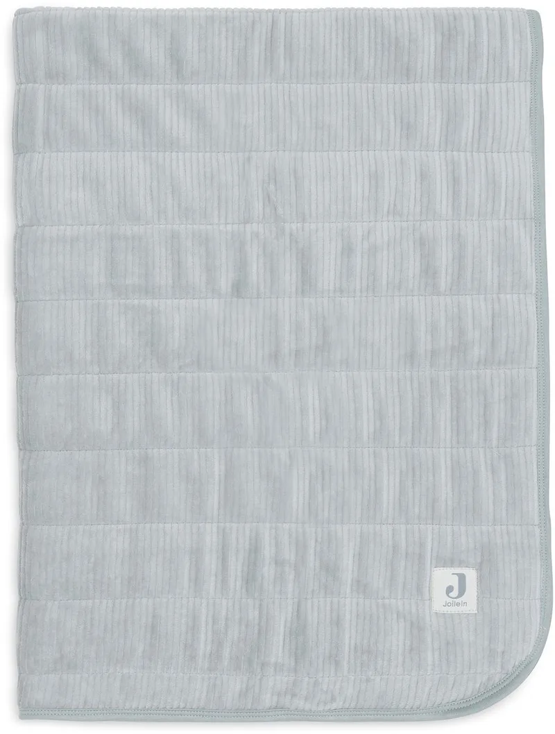 Baby Deken Wieg - 75x100cm - Velvet Rib - Sea Green de Jollein en Velvet Rib Sea Green – photo produit