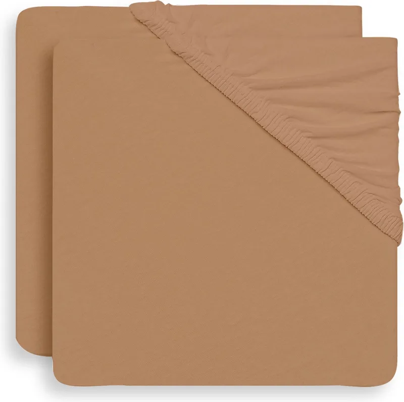 Baby Hoeslaken Jersey - Katoen - 2 Stuks - Hoeslaken Wieg - 40/50x80/90cm by Jollein in Biscuit – product photo