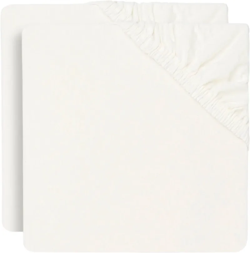 Baby Hoeslaken Ledikant Jersey - Katoen - 2 Stuks - 60x120cm fra Jollein i Elfenben – produktbillede