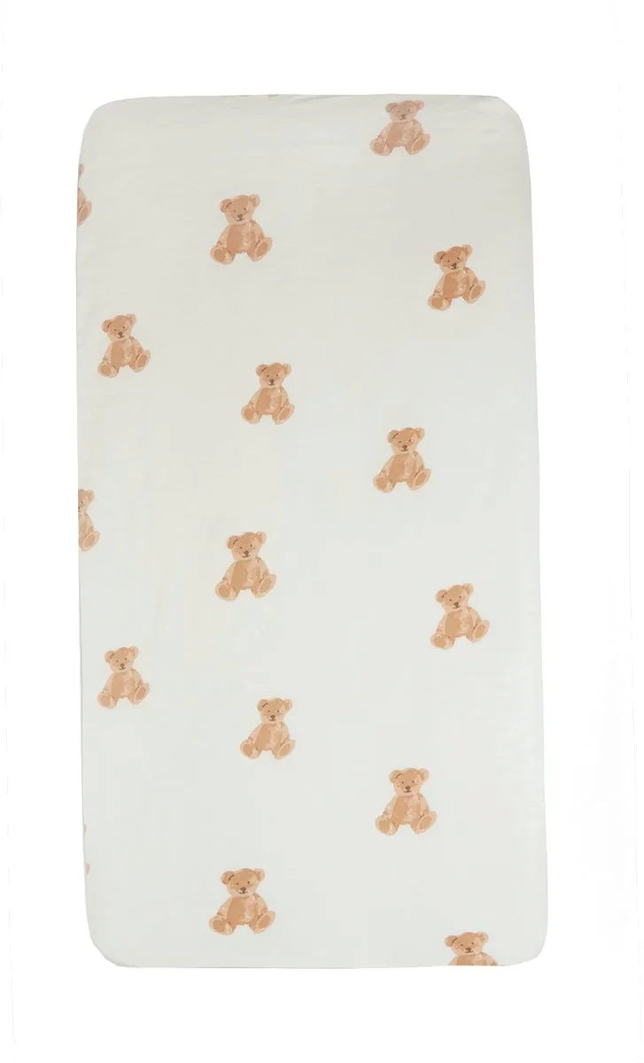 Baby Hoeslaken Wieg - Jersey - 40/50x80/90cm de Jollein en Teddy Bear – photo produit