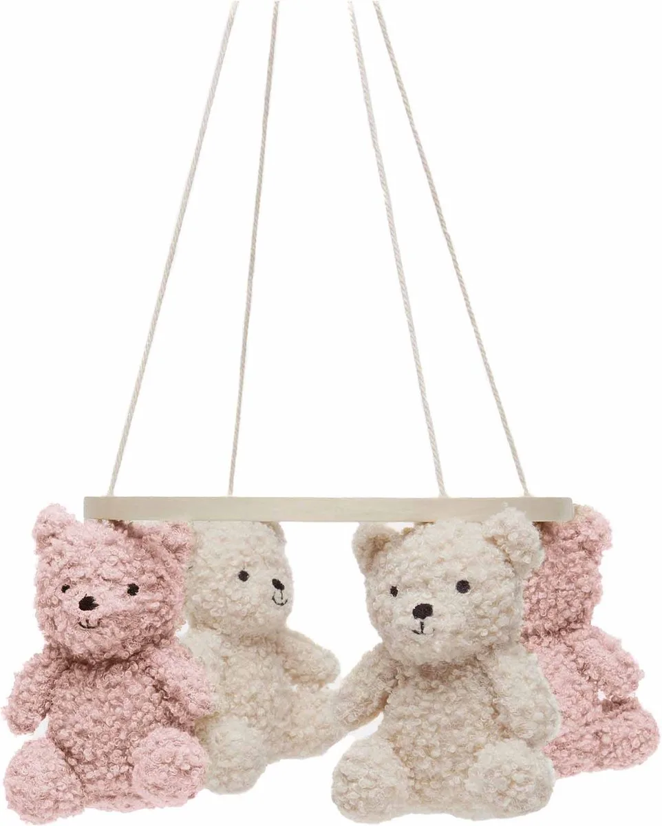 Baby mobiel Teddy Bear Wild Rose/Naturel van Jollein in Teddy Bear Wild Rose – productfoto