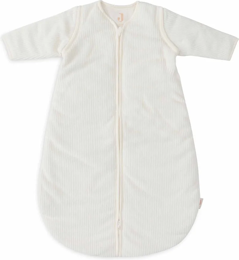 Baby Slaapzak Winter Met Afritsbare Mouw 70cm - Rond - Rib - Winterslaapzak de Jollein en Ivoire – photo produit