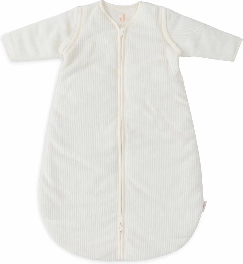 Baby Slaapzak Winter Met Afritsbare Mouw 90cm - Rond - Rib - Winterslaapzak van Jollein in Ivoor – productfoto