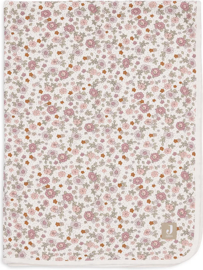 Baby Wiegdeken Jersey - 75x100cm by Jollein in Retro Flowers – product photo