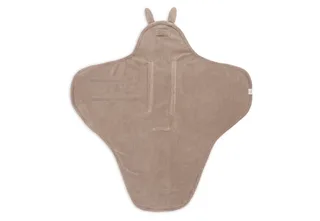 Baby Wikkeldeken - 100x105cm - Bunny Cloudy Rib de Jollein en Milky Coffee – photo produit 3 sur 4
