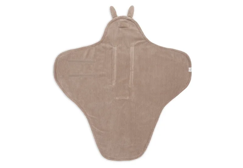 Baby Wikkeldeken - 100x105cm - Bunny Cloudy Rib de Jollein en Milky Coffee – photo produit 3 sur 4
