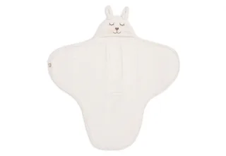 Baby Wikkeldeken - 100x105cm - Bunny Cloudy Rib de Jollein en Oatmeal – photo produit 2 sur 4