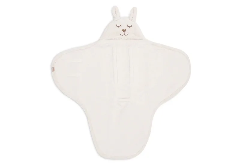 Baby Wikkeldeken - 100x105cm - Bunny Cloudy Rib de Jollein en Oatmeal – photo produit 2 sur 4