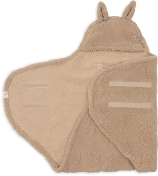Baby Wikkeldeken - 100x105cm - Miffy Jacquard Teddy - Biscuit by Jollein in Miffy Jacquard Biscuit – product photo 1 of 4