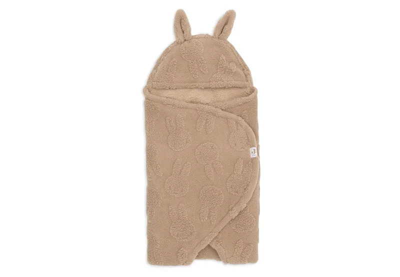 Baby Wikkeldeken - 100x105cm - Miffy Jacquard Teddy - Biscuit by Jollein in Miffy Jacquard Biscuit – product photo 4 of 4