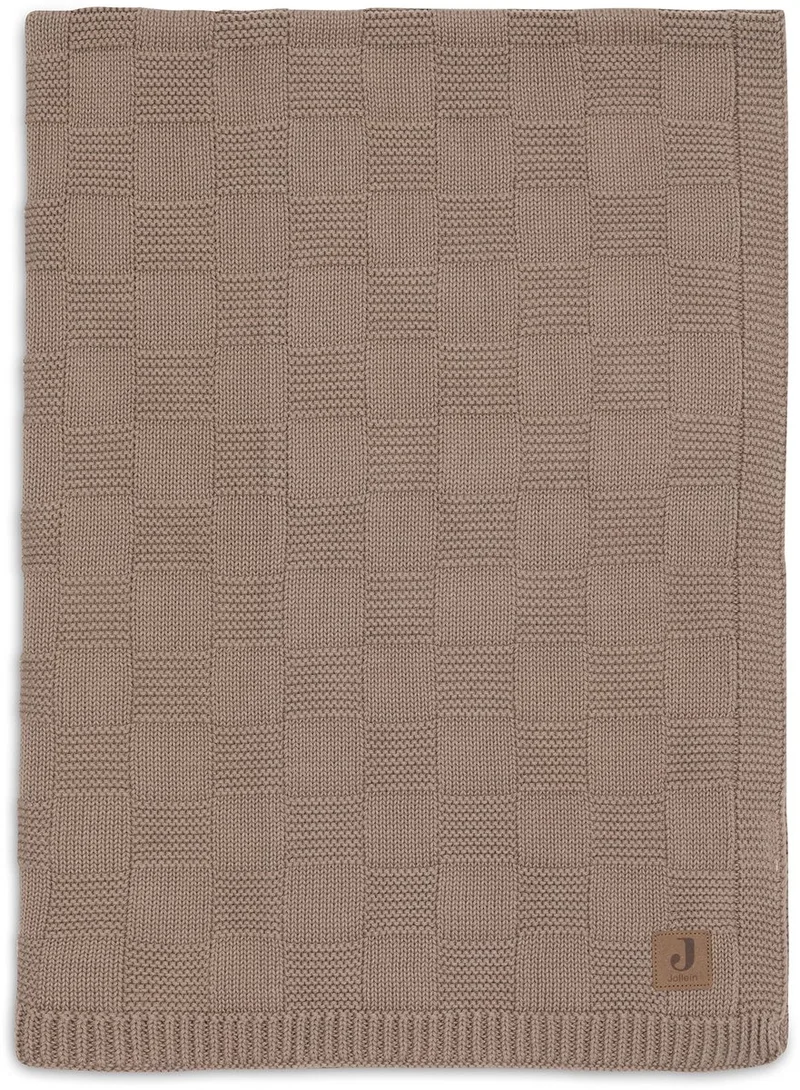 Baby Winter Deken Wieg - 75x100cm - Box Knit by Jollein in Milky Coffee – product photo 1 of 5