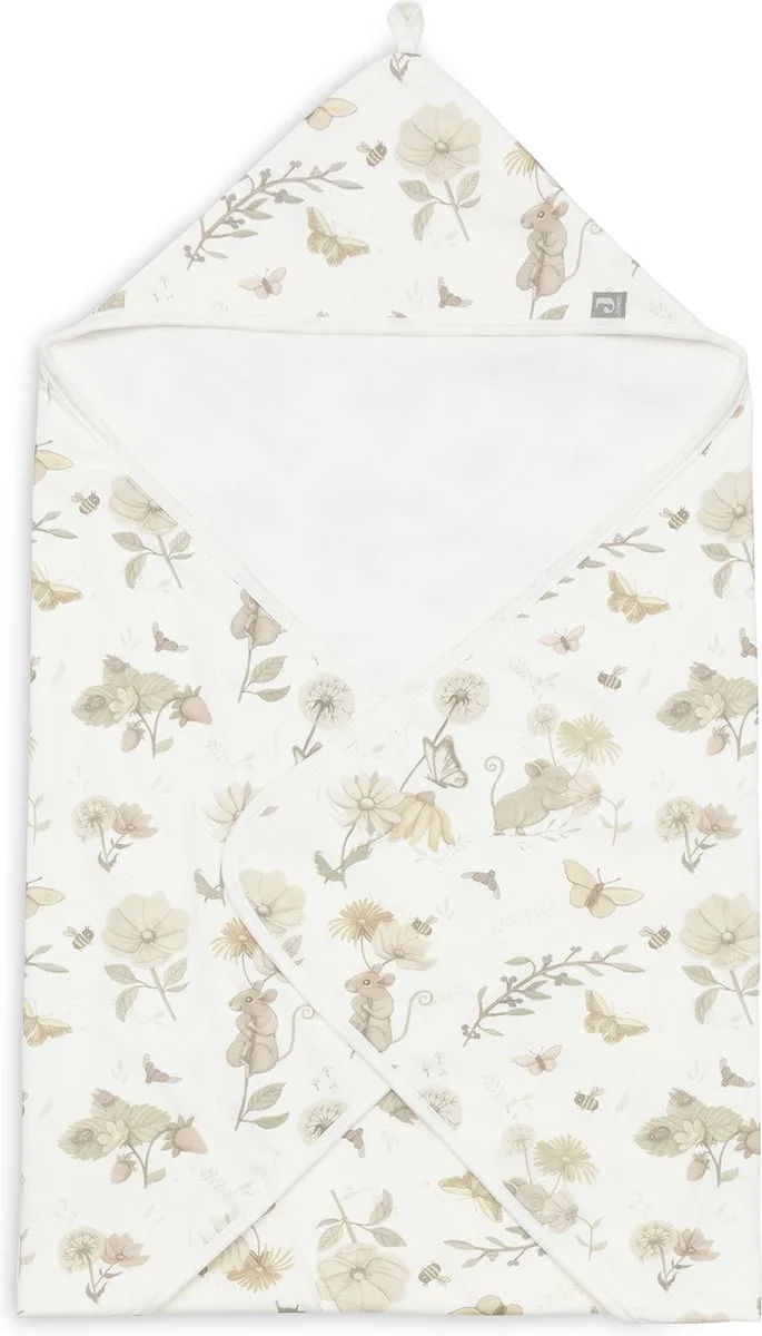 Badcape 75x75cm - Baby Handdoek met Badcape, Omslagdoek, Badponcho - Dreamy Mouse by Jollein in Multicolour – product photo