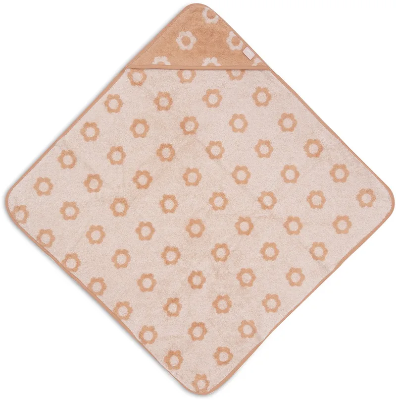 Badcape Baby - Jersey / Badstof - 75x75 cm - Jacquard - Flower van Jollein in Jacquard Flower – productfoto