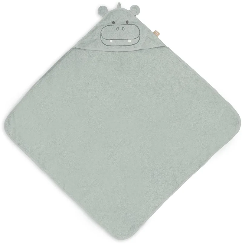 Badcape Badstof 75x75cm Hippo Happy van Jollein in Meerkleurig – productfoto
