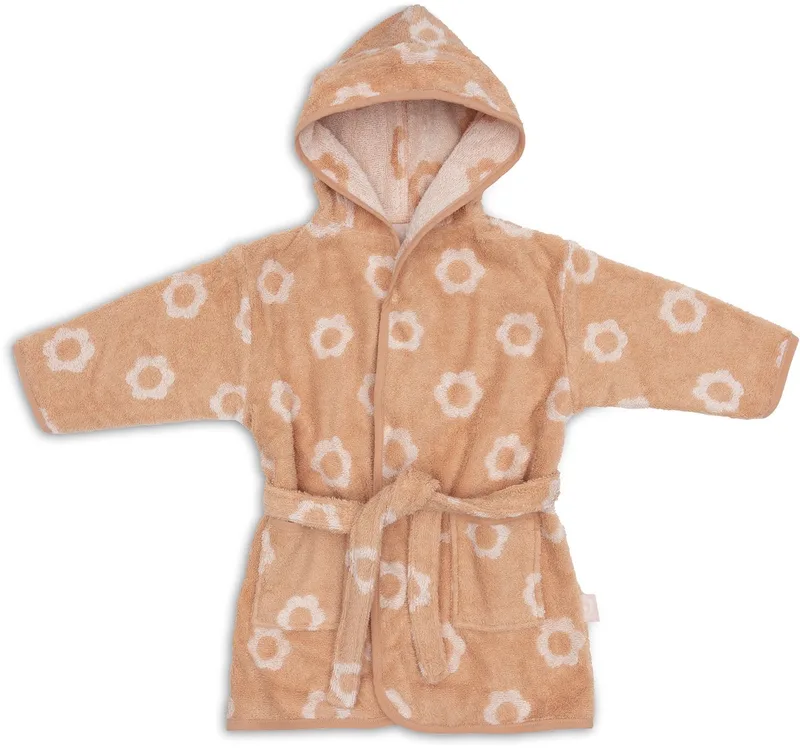 Badjas - 100% Badstof - 1-2 jaar - Jacquard - Flower van Jollein in Jacquard Flower – productfoto