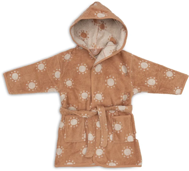Badjas - 100% Badstof - 1-2 jaar - Jacquard - Sun van Jollein in Jacquard Sun – productfoto