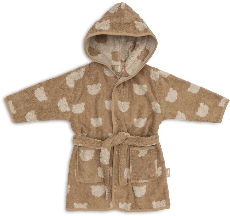 Badjas - 100% Badstof - 1-2 jaar - Jacquard - Teddy Bear van Jollein in Jacquard Teddy Bear – productfoto