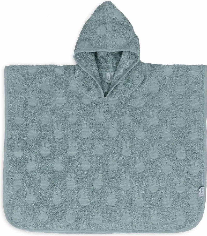 Badponcho Badstof Miffy Jacquard de Jollein en Sea Green – photo produit