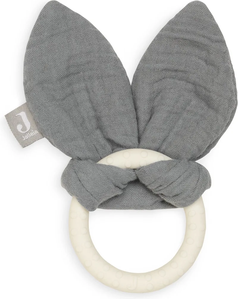 Bijtring Siliconen Bunny Ears - Storm by Jollein in Grey – product photo