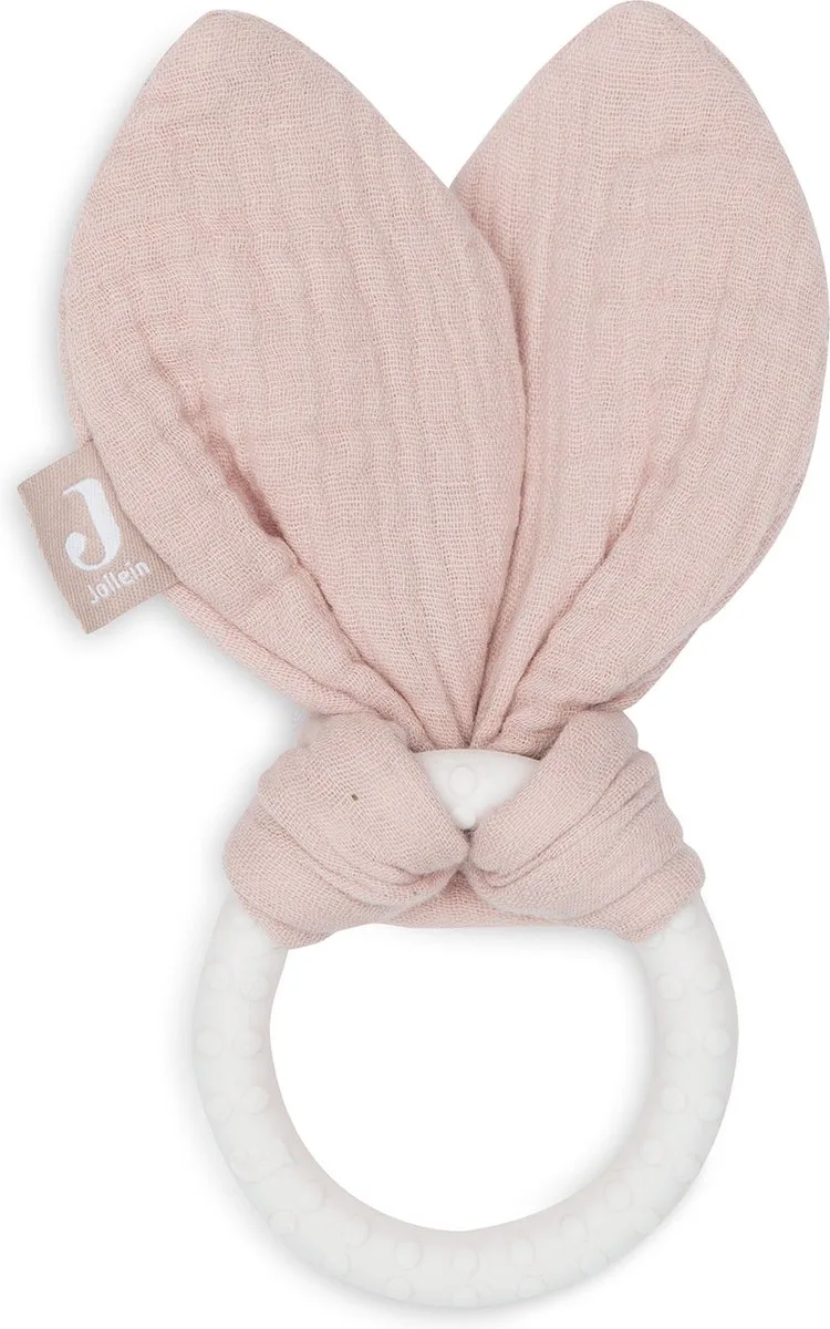 Bijtring Siliconen Bunny Ears fra Jollein i Wild Rose – produktbillede
