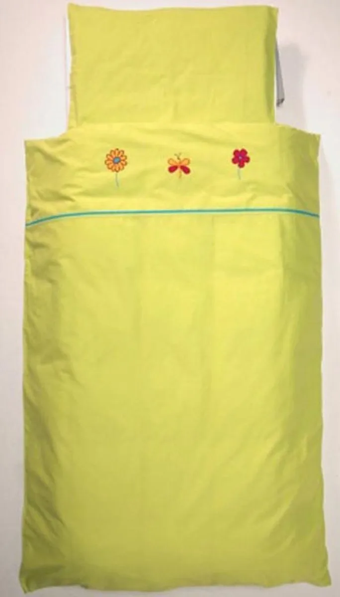 Butterflies - Laken en Sloop 75x100 cm - Lime by Jollein in Green – product photo