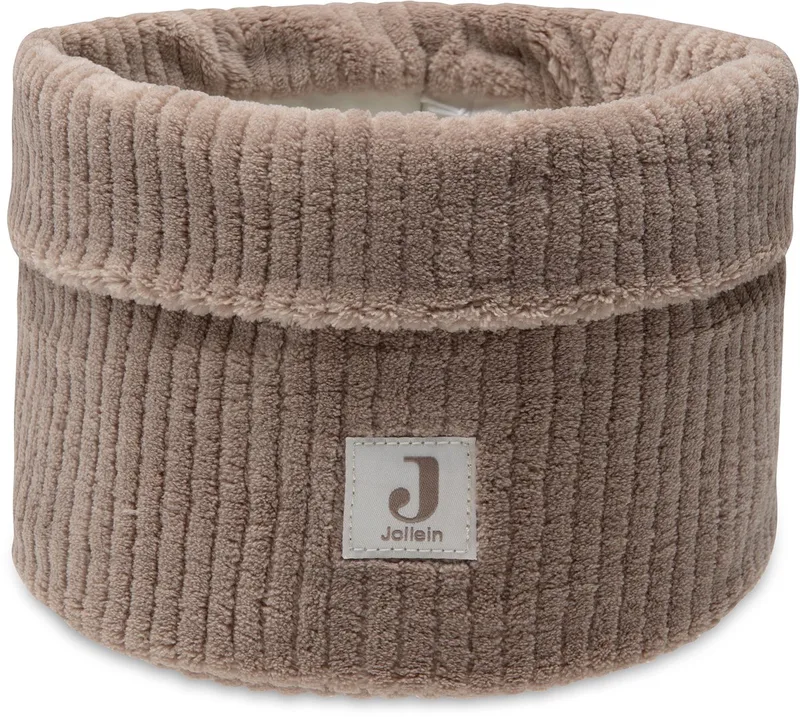 Commode Mandje - 14x18cm - Cloudy Rib by Jollein in Milky Coffee – product photo