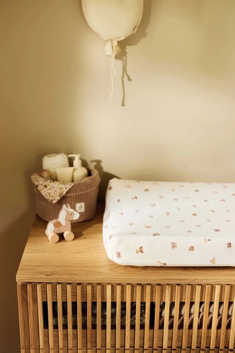 Commode Mandje - 14x18cm - Cloudy Rib by Jollein in Milky Coffee – product photo 3 of 4