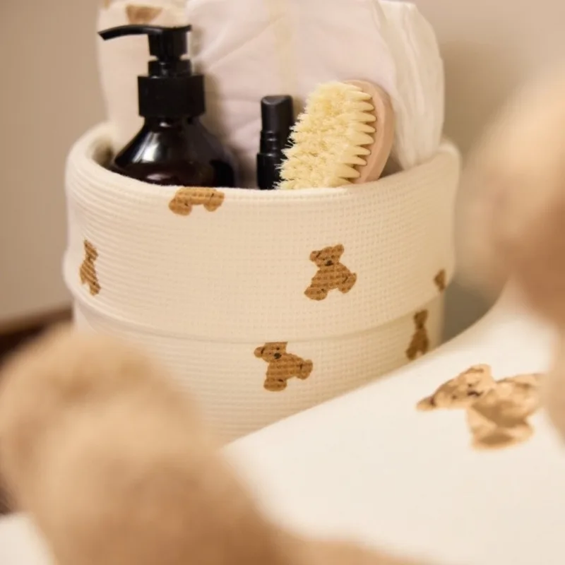 Commode Mandje - Mini Teddy Bear - Little Waffle - Ø19 cm by Jollein in Mini Teddy Bear, Little Waffle – product photo 4 of 4