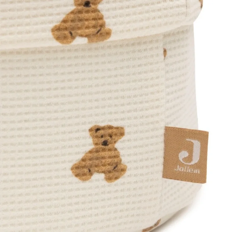 Commode Mandje - Mini Teddy Bear - Little Waffle - Ø19 cm by Jollein in Mini Teddy Bear, Little Waffle – product photo 2 of 4