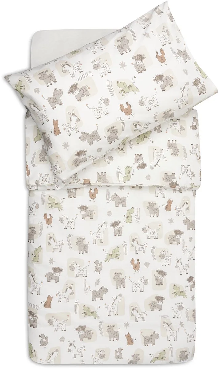 Dekbedovertrek met sloop - 100x140cm - Barn Buddies by Jollein in Multicolour – product photo