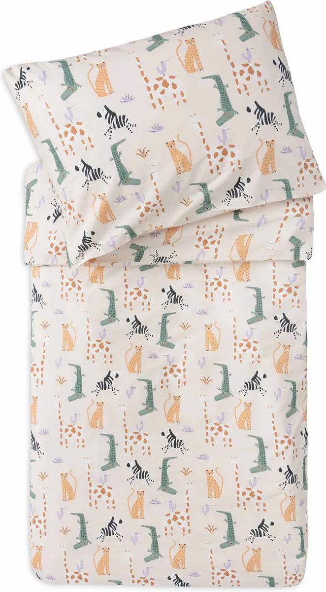 Dekbedovertrek met sloop 100x140cm by Jollein in Jungle Jambo – product photo