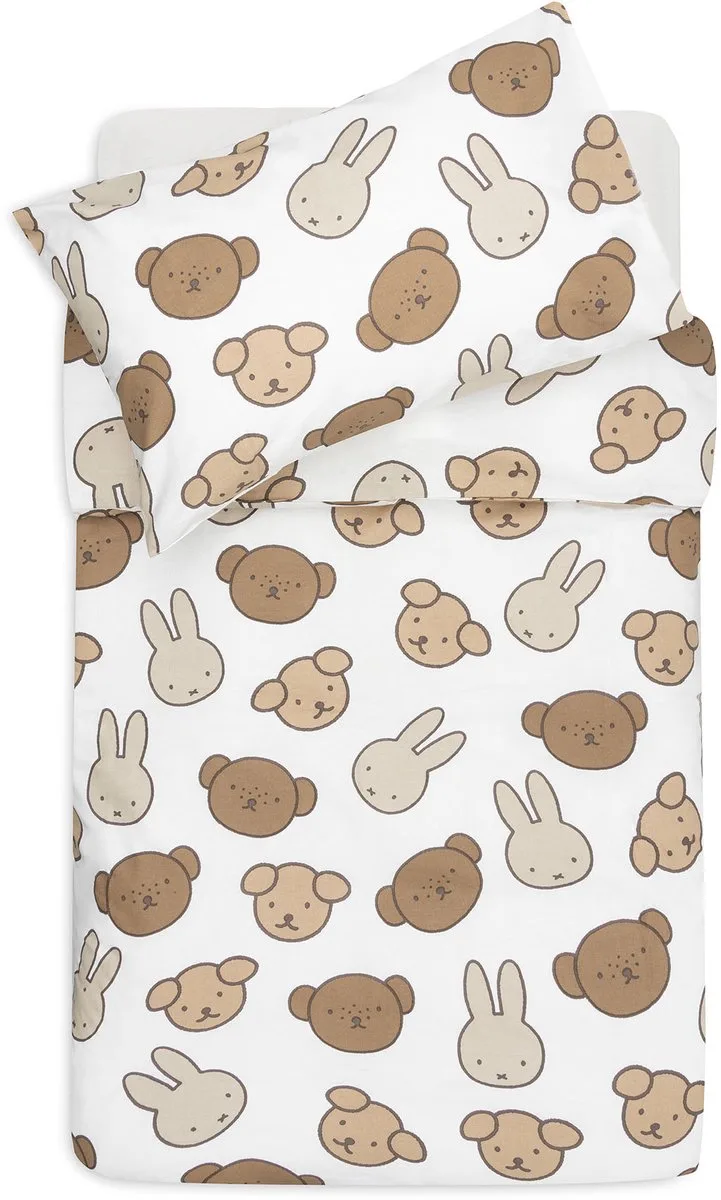 Dekbedovertrek met sloop 100x140cm van Jollein in Miffy and Friends – productfoto