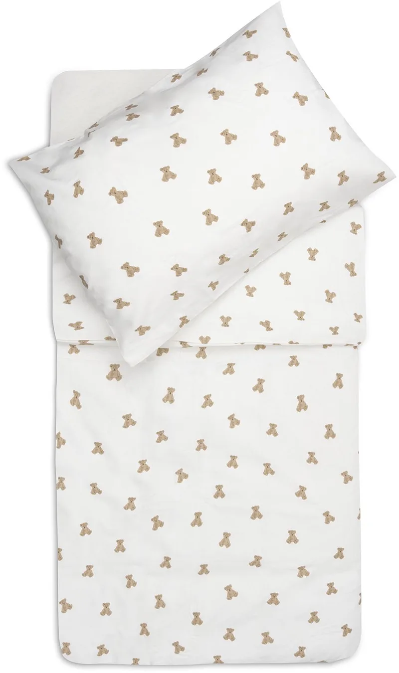 Dekbedovertrek met sloop 100x140cm Mini Teddy Bear by Jollein in Multicolour – product photo