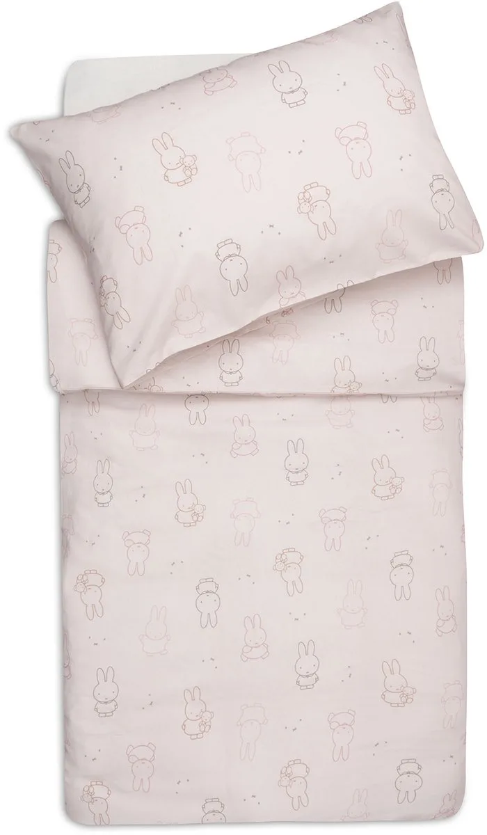 Dekbedovertrek met sloop - 100x140cm - Nijntje Moments by Jollein in Silk Rose – product photo