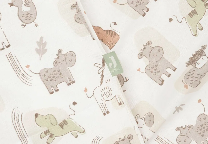 Dekbedovertrek met sloop - 120x150cm - Barn Buddies von Jollein in Mehrfarbig – Produktfoto 2 von 3