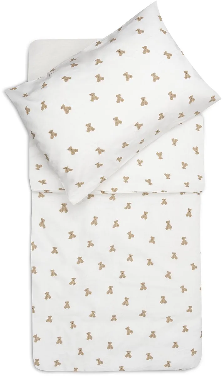Dekbedovertrek met sloop - 120x150cm - Mini Teddy Bear by Jollein in Multicolour – product photo
