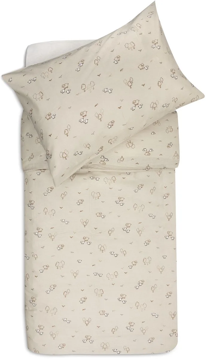 Dekbedovertrek met sloop - 120x150cm - Woolly by Jollein in Multicolour – product photo