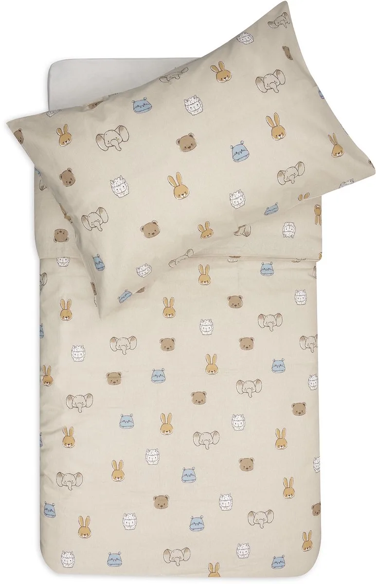 Dekbedovertrek met sloop - 140x200cm - Jollies van Jollein in Meerkleurig – productfoto