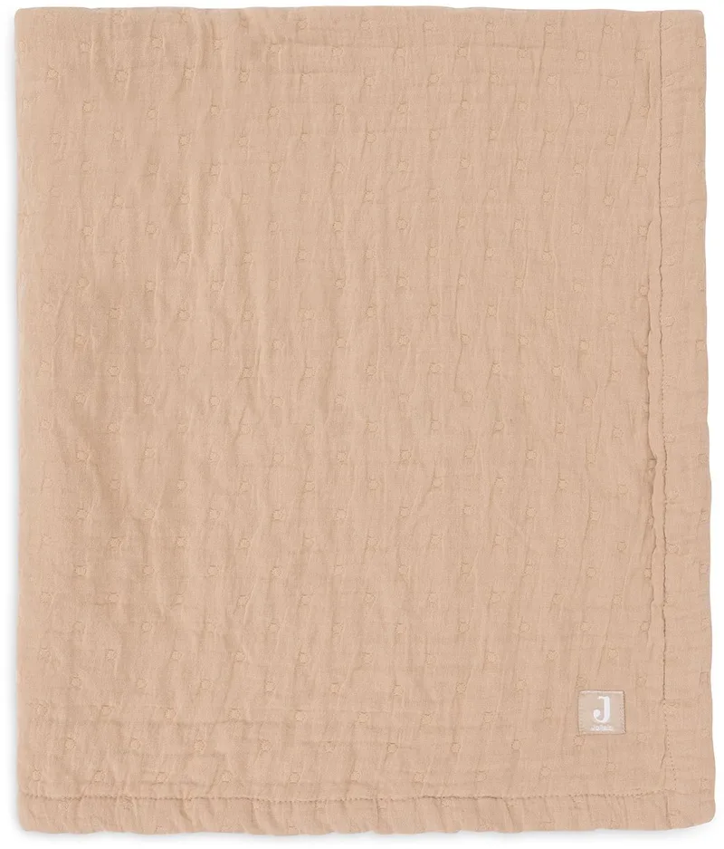 Deken Hydrofiel 75x100cm Jacquard GOTS från Jollein i Biscuit – produktbild