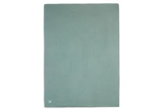 Deken Ledikant 100x150cm Basic Knit Forest Green/Fleece från Jollein i Basic Knit Forest Green – produktbild 3 av 4