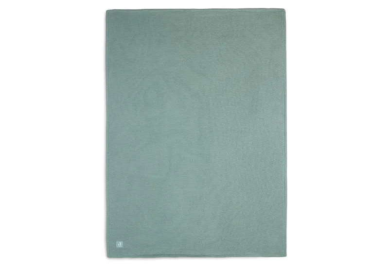 Deken Ledikant 100x150cm Basic Knit Forest Green/Fleece från Jollein i Basic Knit Forest Green – produktbild 3 av 4