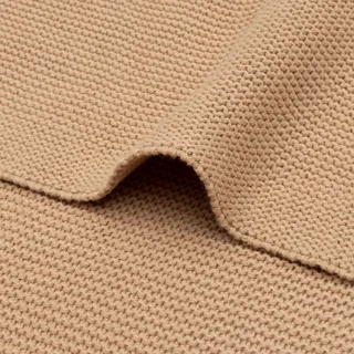 Deken Ledikant 100x150cm Basic Knit von Jollein in Hazel – Produktfoto 3 von 4