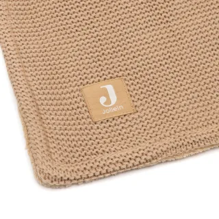 Deken Ledikant 100x150cm Basic Knit Hazel/Fleece by Jollein in Hazel – product photo 2 of 4