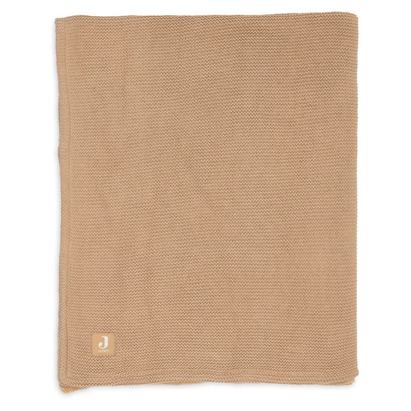 Deken Ledikant 100x150cm Basic Knit Hazel/Fleece by Jollein in Hazel – product photo 4 of 4