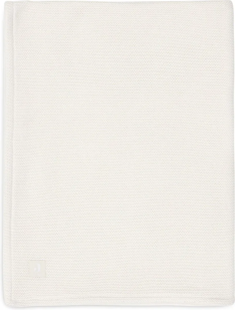 Deken Ledikant 100x150cm Basic knit Ivory/Coral Fleece by Jollein in Basic Knit Ivory – product photo
