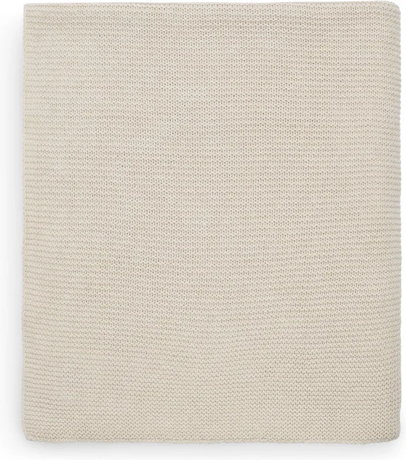 Deken Ledikant 100x150cm van Jollein in Basic Knit Nougat – productfoto