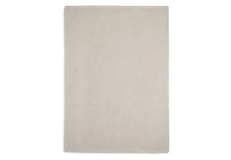 Deken Ledikant 100x150cm Basic Knit Nougat/Fleece by Jollein in Basic Knit Nougat – product photo 3 of 4